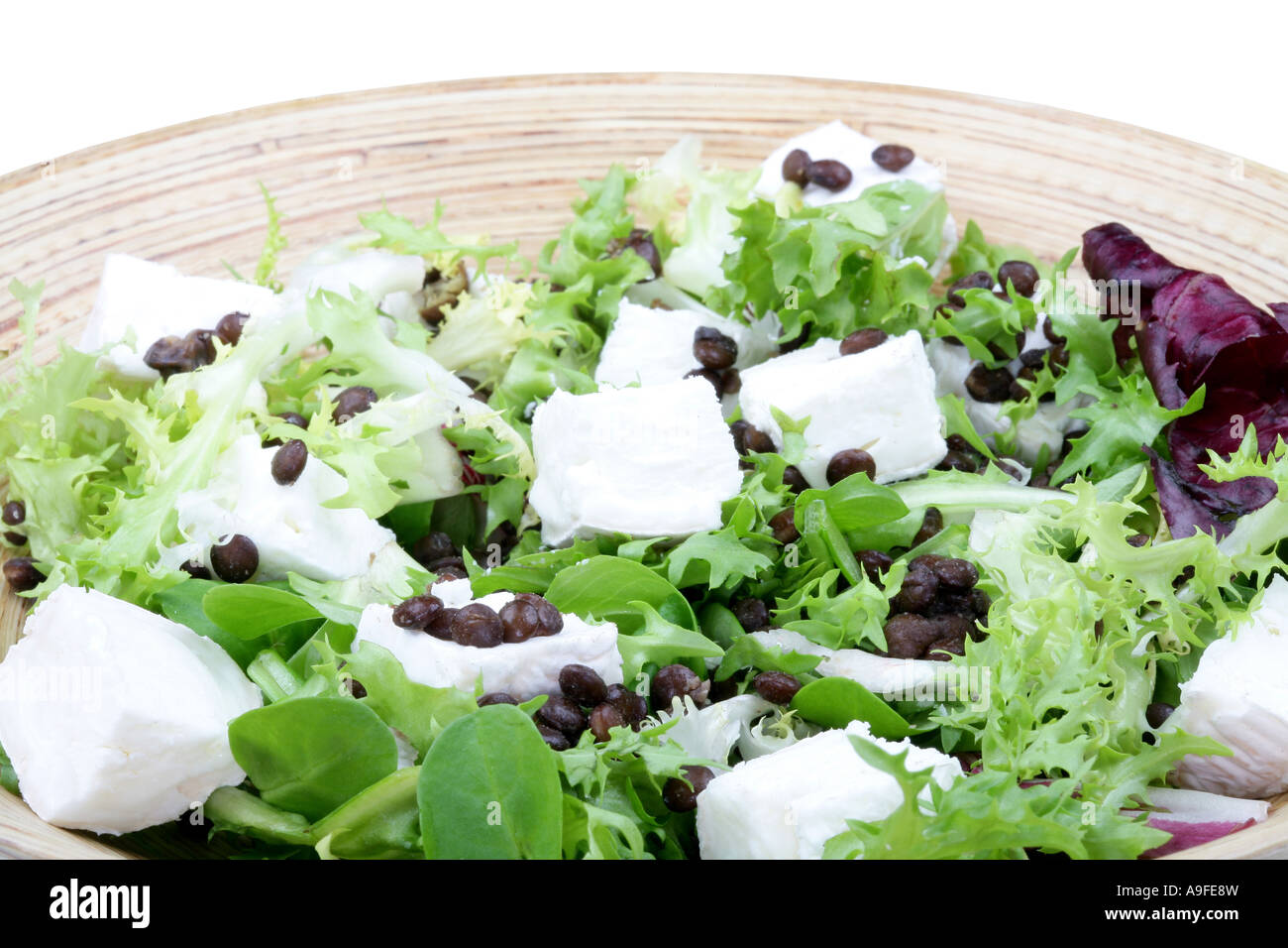 Lentil and Goats Cheese Salad Stock Photo Alamy