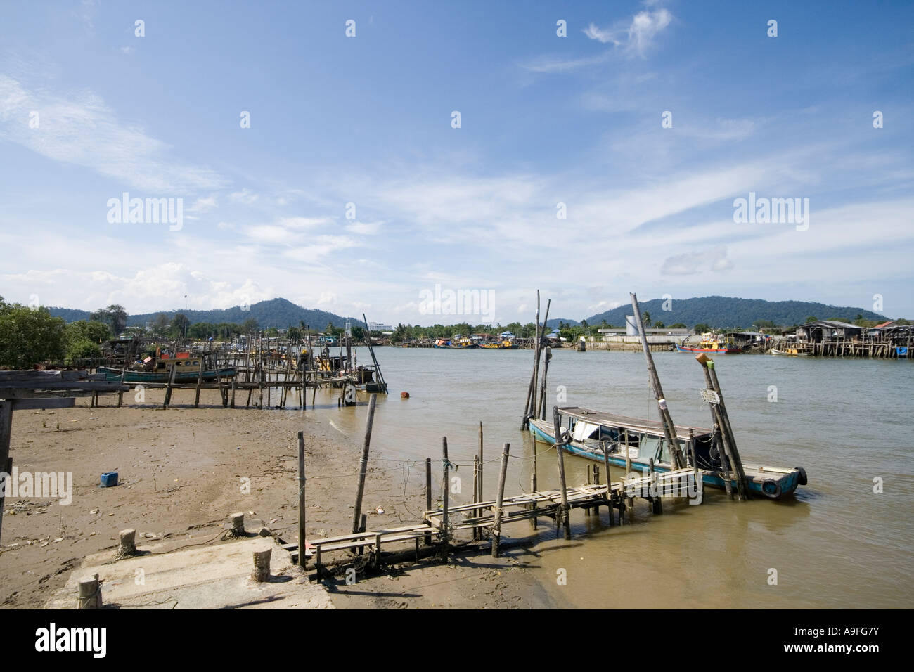 Tanjung Lumpur Fishing Village Kuantan Stock Photo Alamy