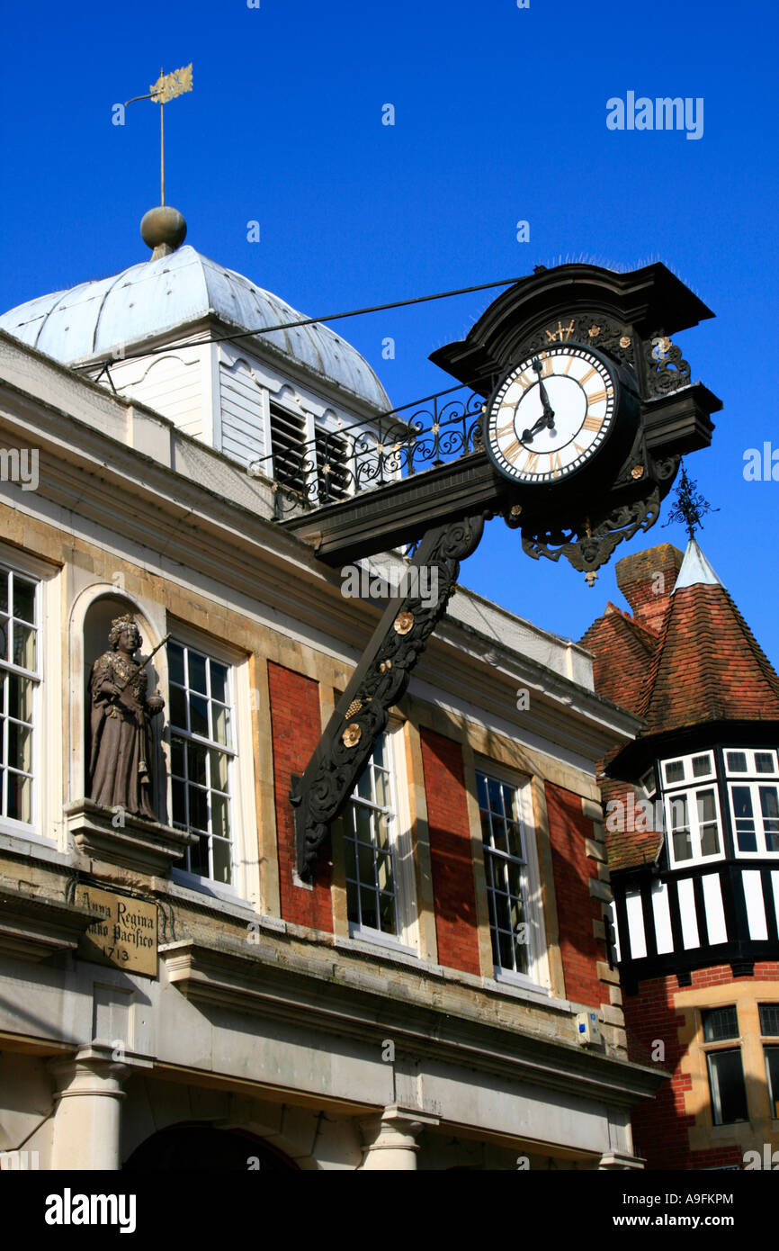 Winchester town centre ornate clock high street england uk gb Stock ...