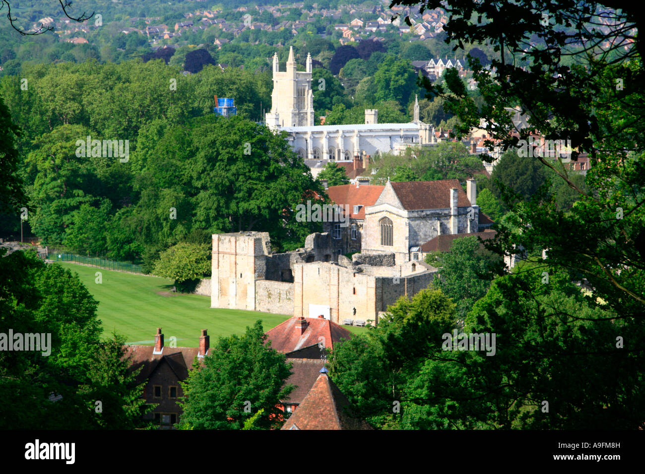 Winchester cathedral st giles' hill viewpoint town centre historic city