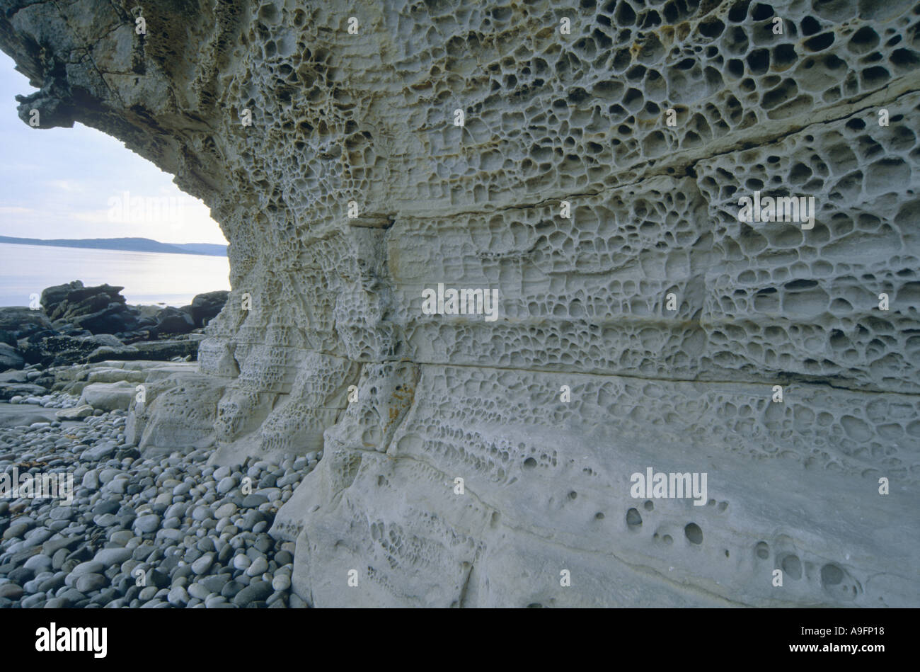 sandstone rock, weathering, Scotland, Isle of Skye, Loch Stock Photo 4033047 Alamy