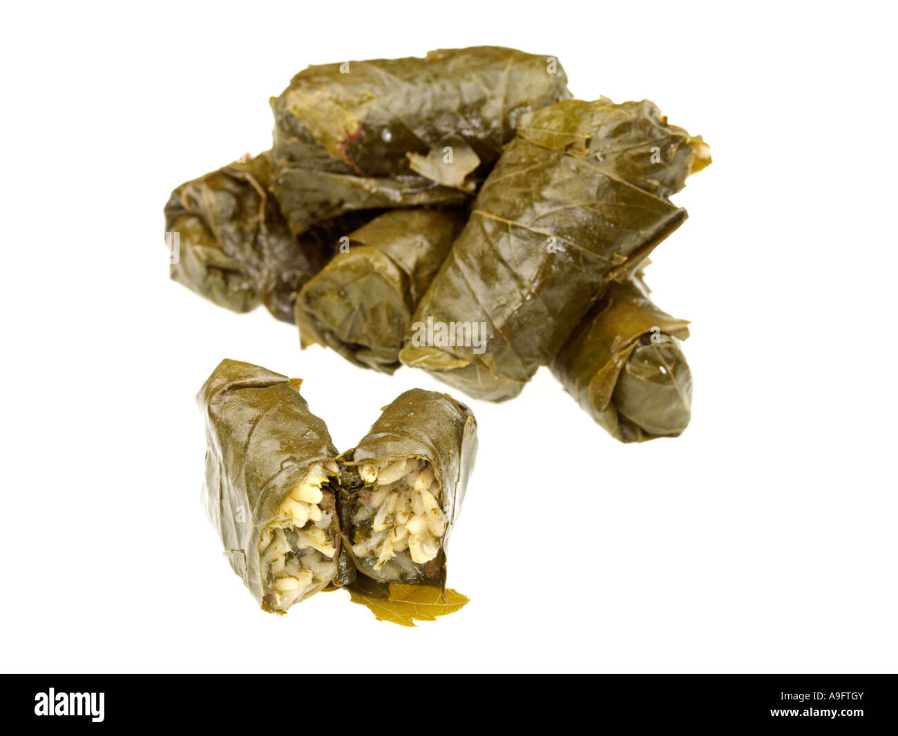 Stuffed Vine Leaves Stock Photo Alamy