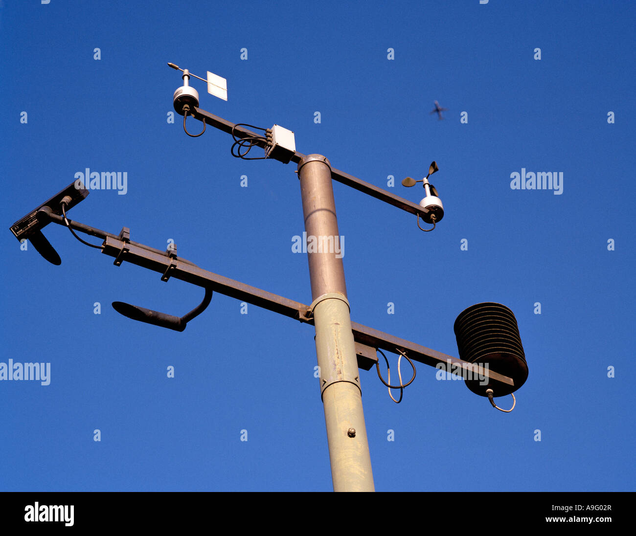 Roadside weather monitoring station, Bromley, London, Kent, England, UK. Stock Photo