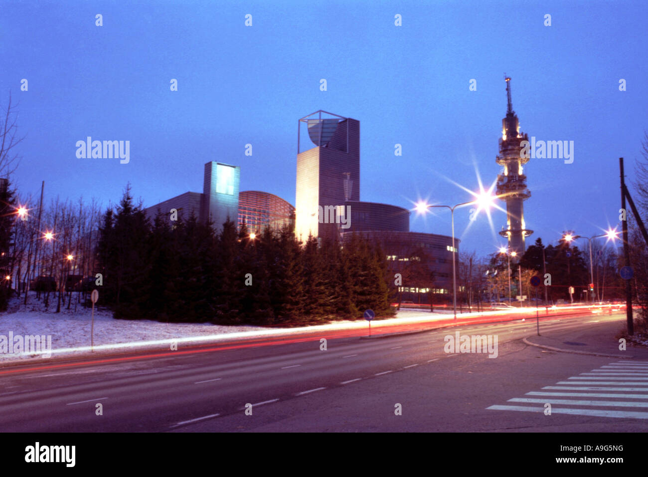 YLE building and television tower, Finland, Helsinki Stock Photo