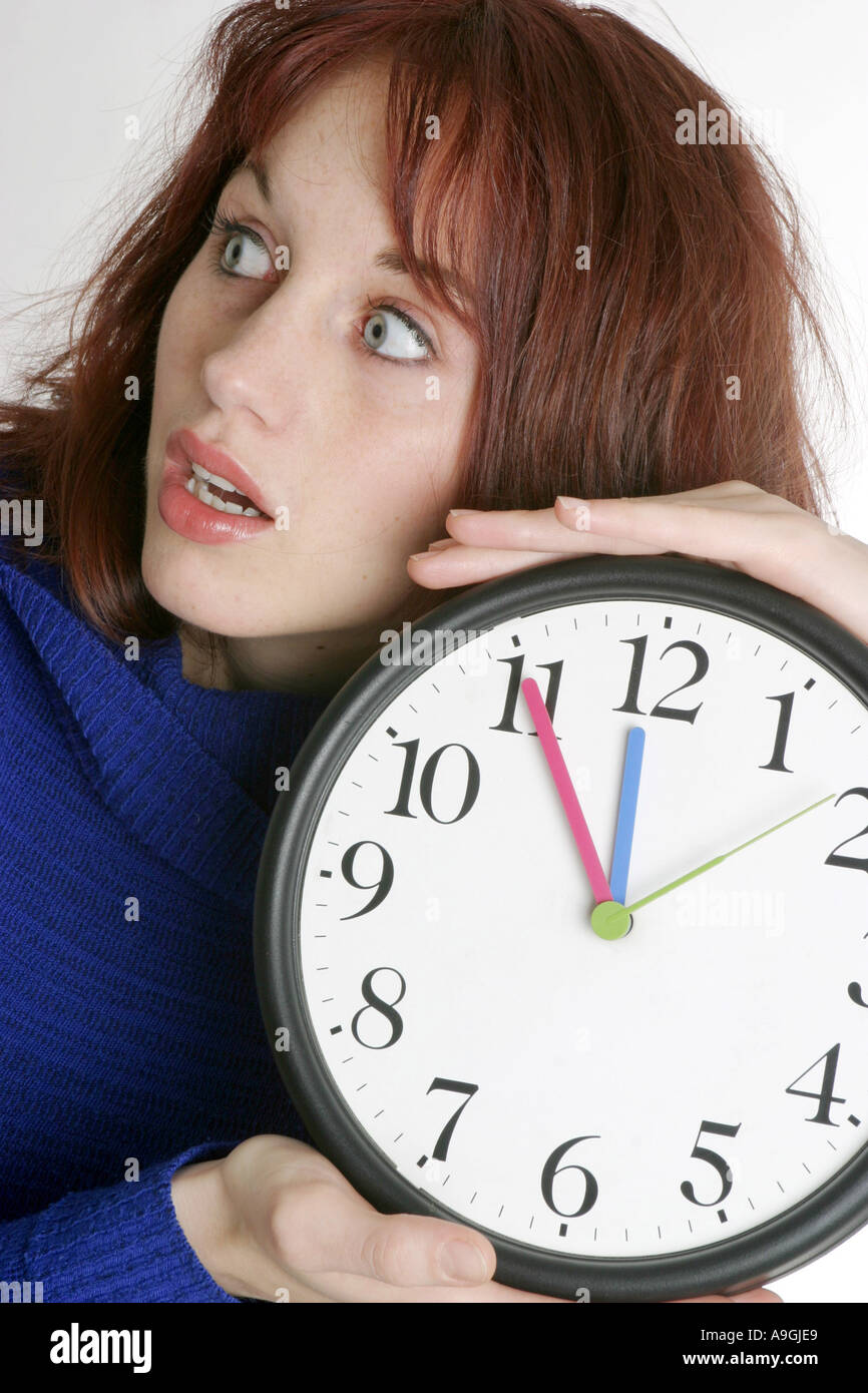 Woman showing emotions fear hi-res stock photography and images - Alamy