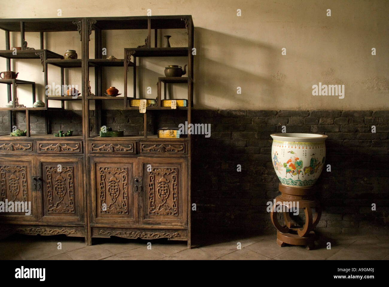 Ming dynasty era furniture in civil court building in ancient city of ...