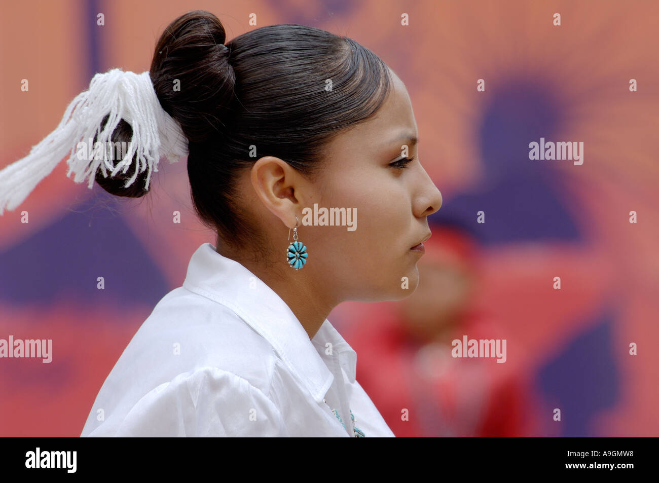 Navajo Blue Eagle Dancer at the Intertribal Ceremonial in Gallup New