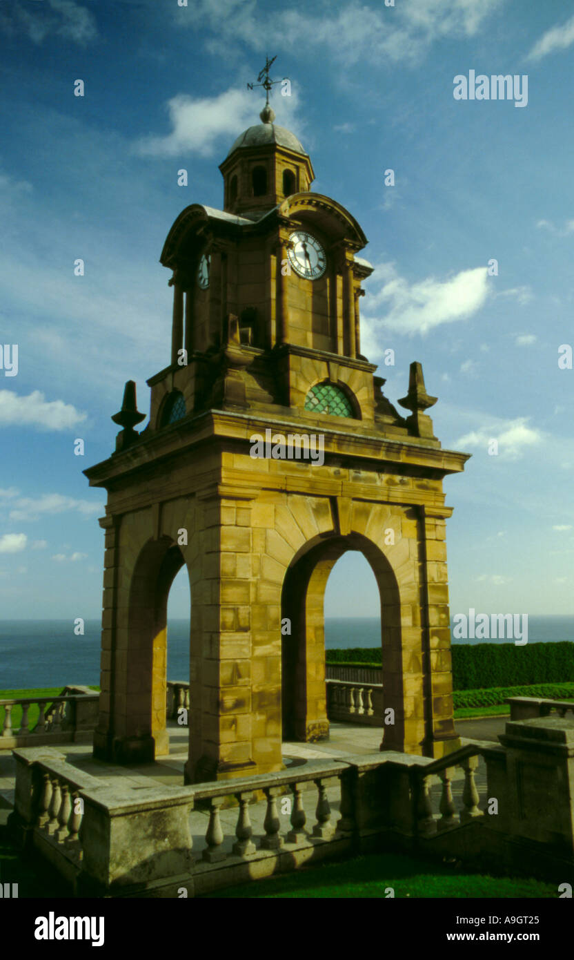 Holbeck Clock Tower, South Cliff, Scarborough, North Yorkshire, England, UK. Stock Photo