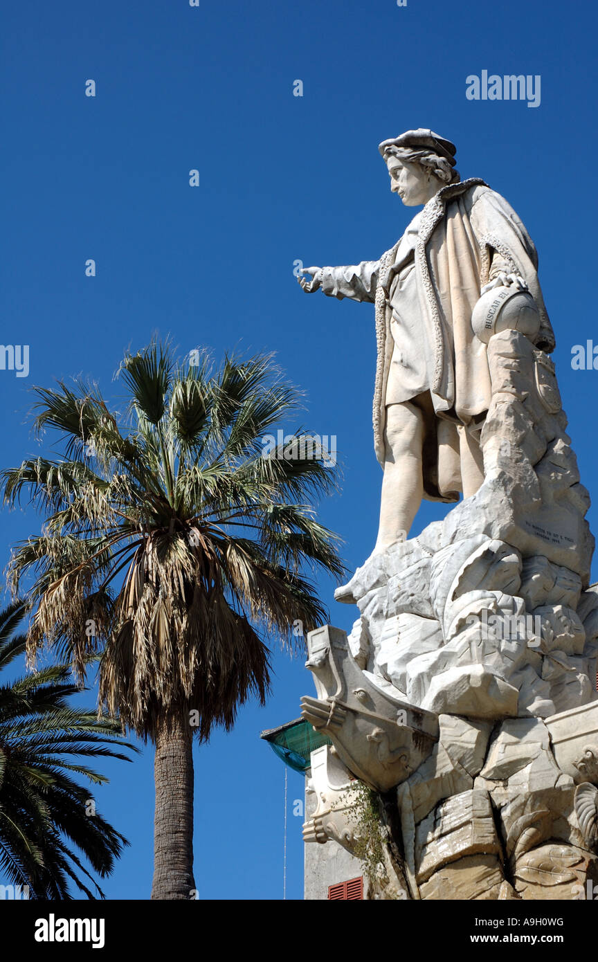 Statue of Christopher Columbus in Santa Margherita Ligure, Italy Stock Photo Alamy