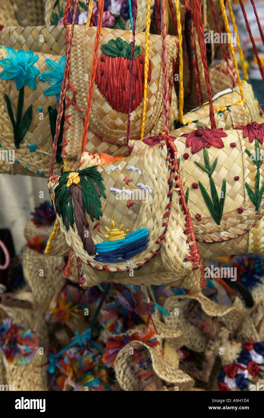 Bahamian Handbags, Nassau, Bahamas, Caribbean Stock Photo