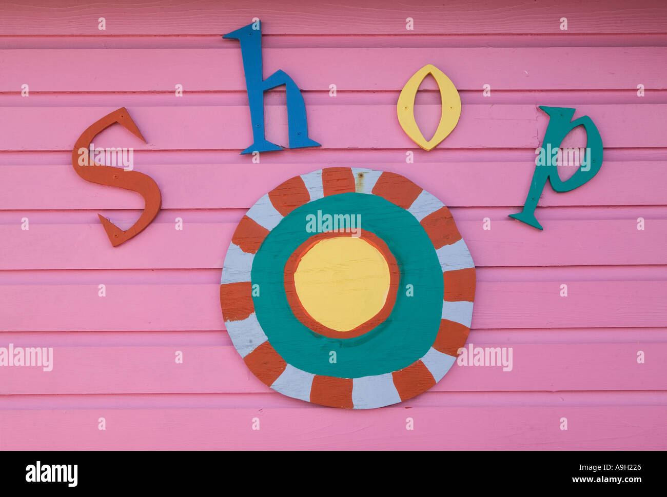 Shop sign, Gambier, Bahamas, Caribbean Stock Photo Alamy