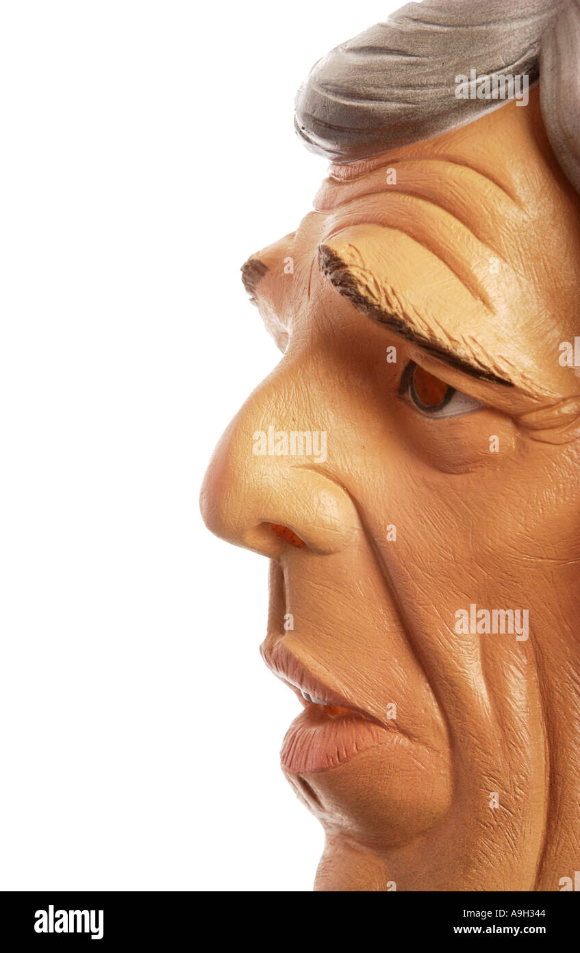 John Kerry Mask Profile Stock Photo