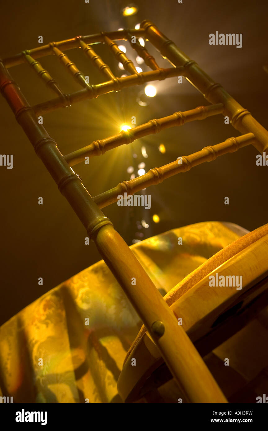 Function chair at table setting Stock Photo