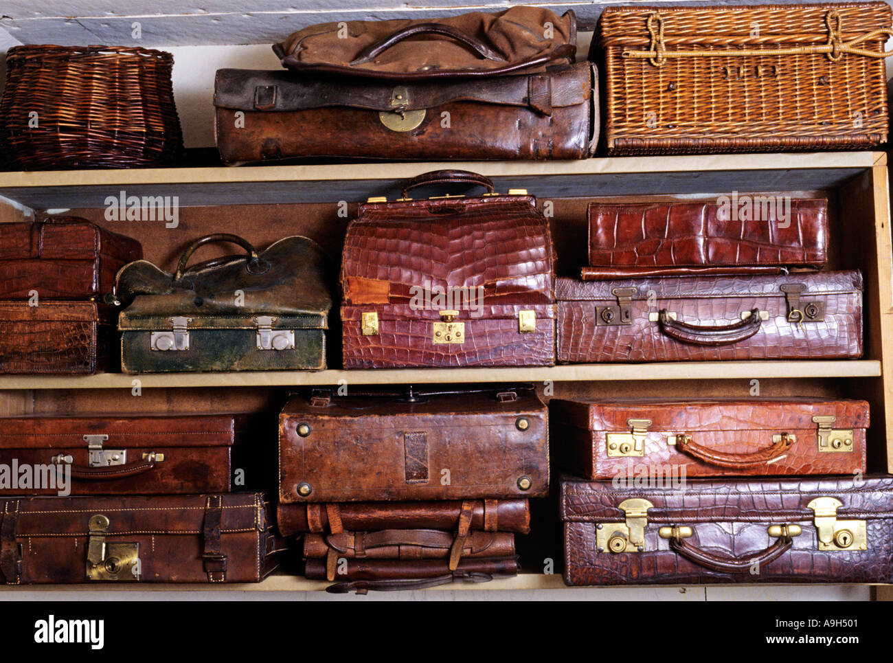 Patinated old suitcase hires stock photography and images Alamy