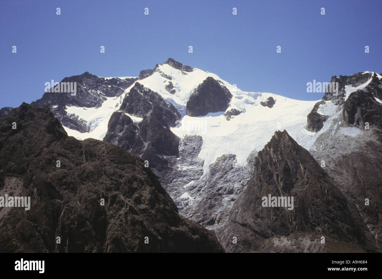 Glacier Africa Glaciers on peaks of Ruwenzori Mts 5119 metres above sea