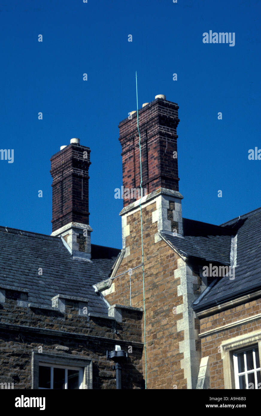 Instruments Lightning conductor on chimney Stock Photo