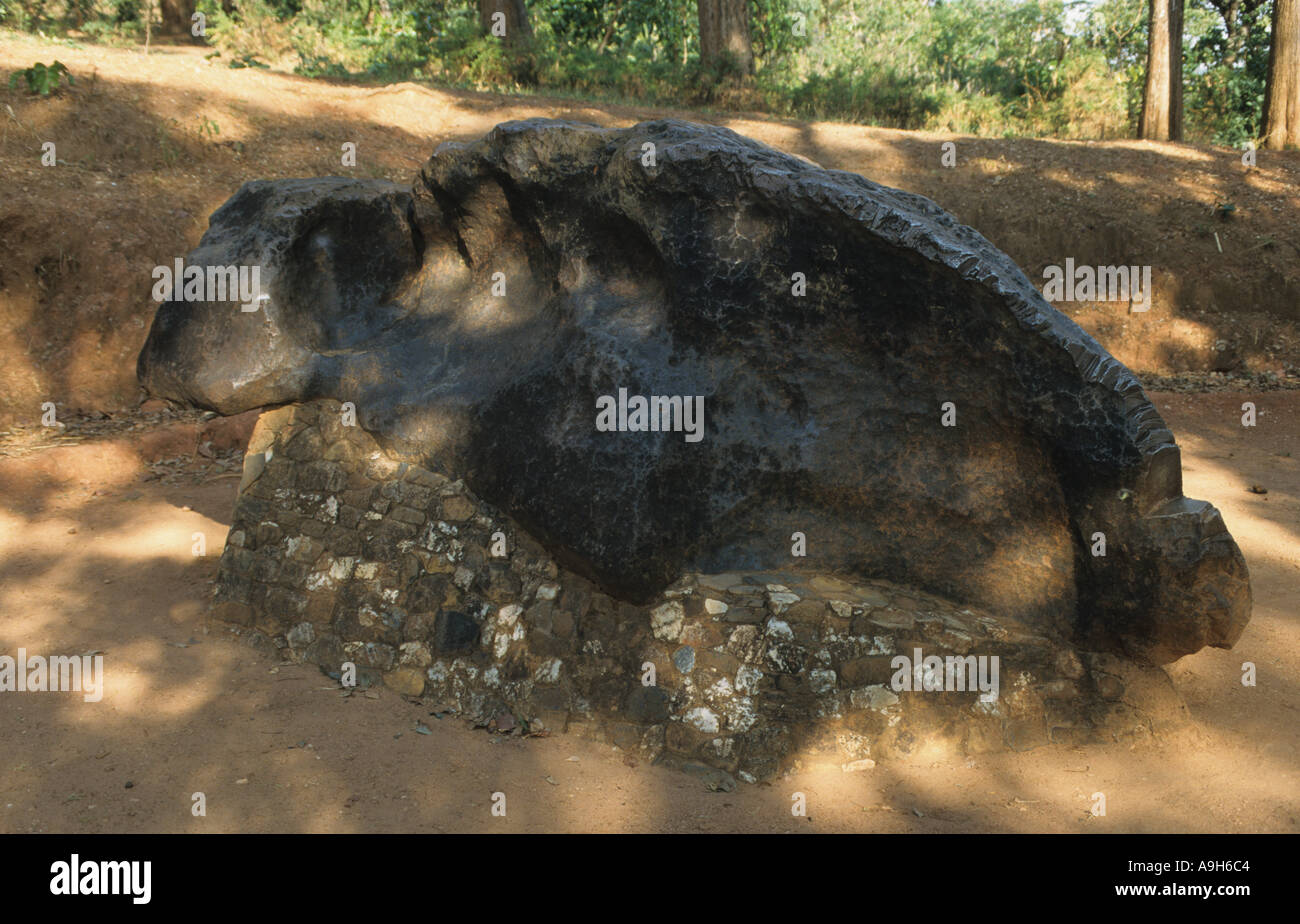 Meteorite Mbozi meteorite 12 ton discovered 1930 8th largest in world nr Mbeya Tanzania Stock Photo
