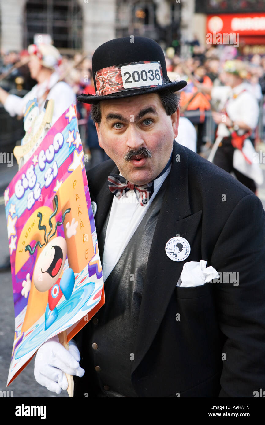 Man in fancy dress at the London New Year's Day Parade 2007 Stock Photo