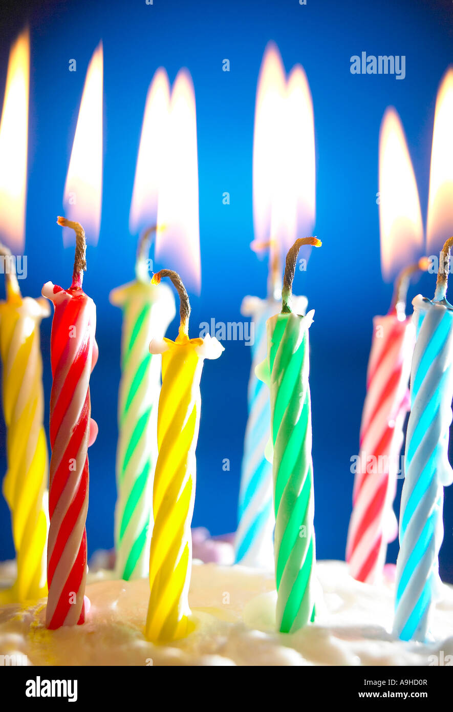 Birthday Cake With Candles Cut Out Stock Photos & Birthday Cake With