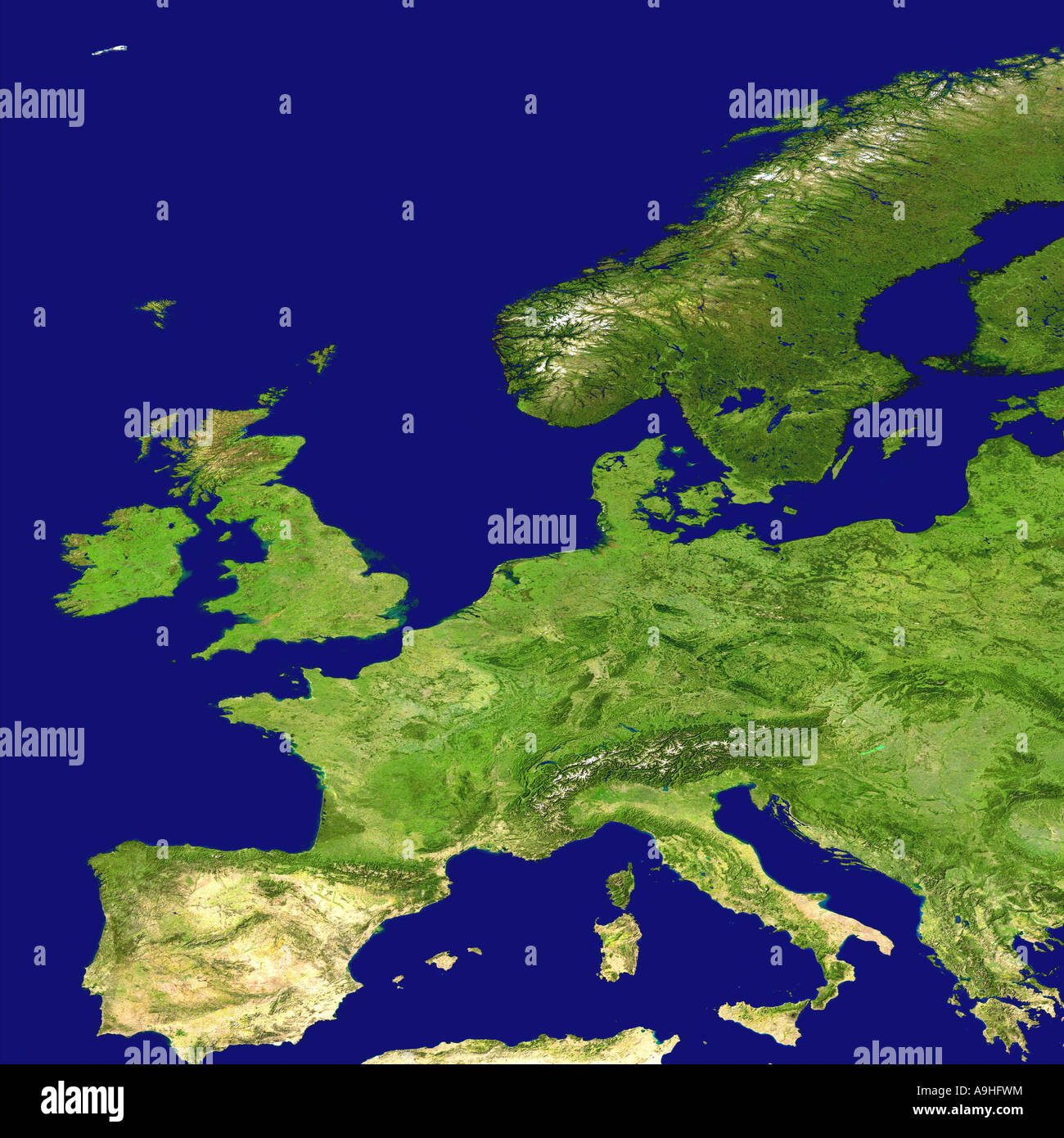 Europe as seen from Space Stock Photo Alamy