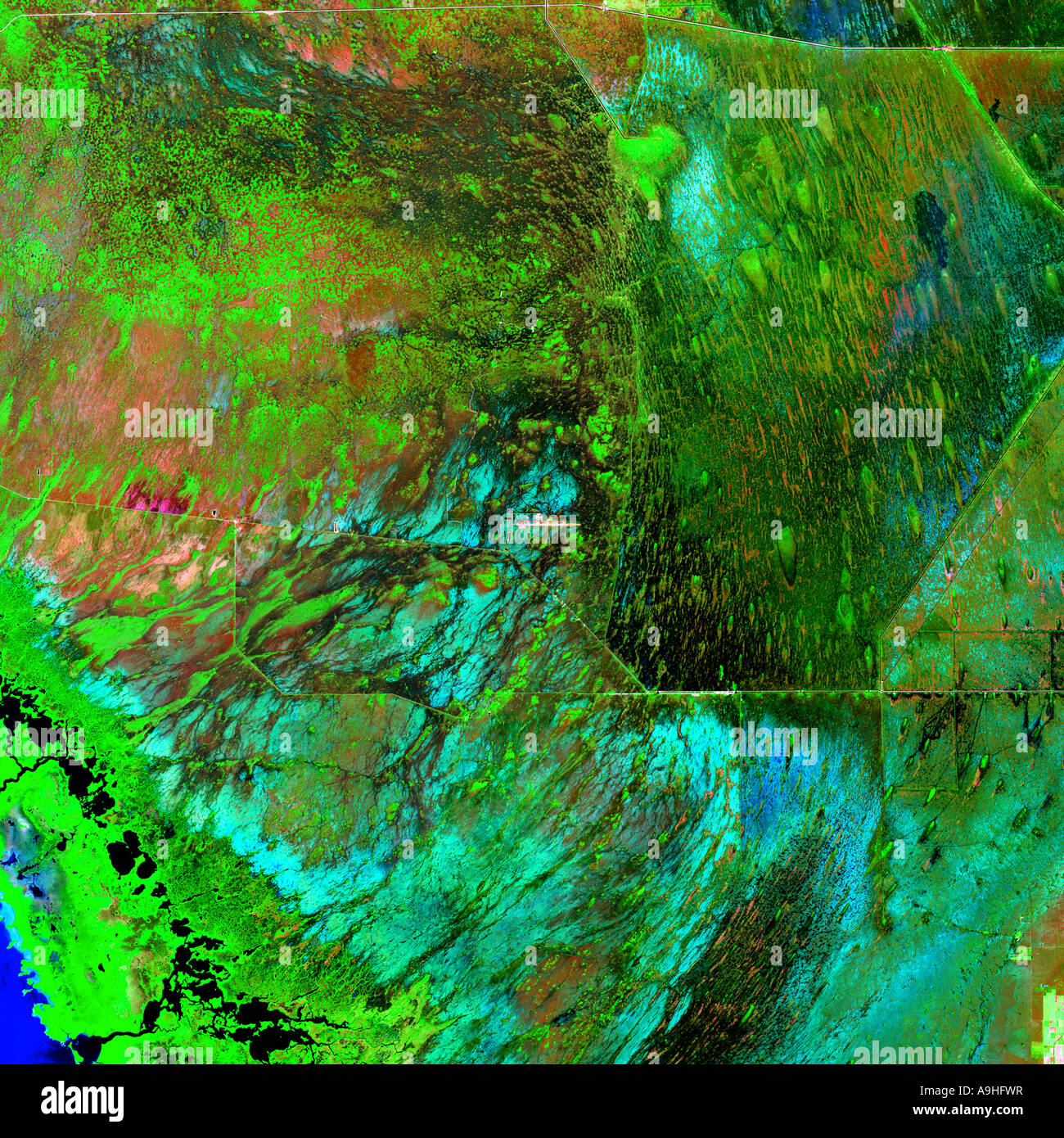 Everglades National Park Map Satellite The Everglades National Park In Florida As Seen From Space Stock Photo -  Alamy