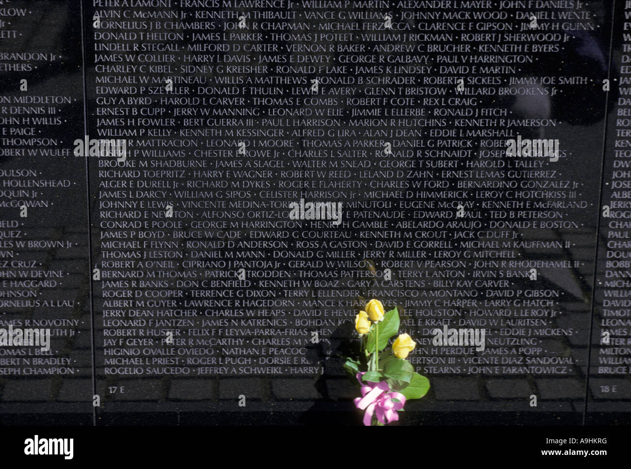 Vietnam veterans war memorial Washington DC District of Columbia wall