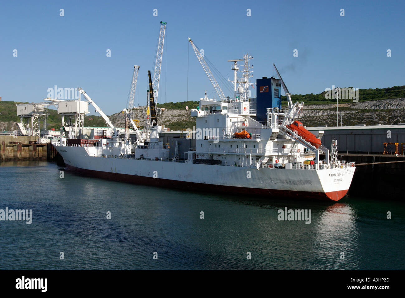 Freight ship Primadonna in Dover harbour Eastern Docks Stock Photo Alamy