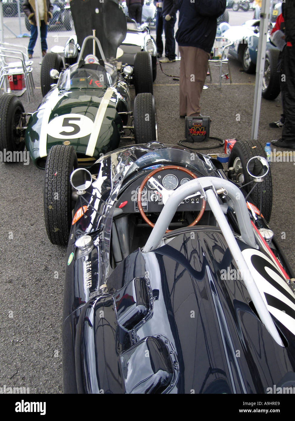 Cockpit of Cooper Open Racing Car at Oulton Park Cheshire Stock Photo ...