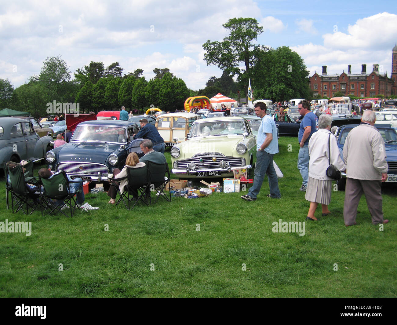 Ford Zephyr Zodiac and Ford Consul at Classic Car Show at Capesthorne Hall Cheshire England United Kingdom UK Stock Photo