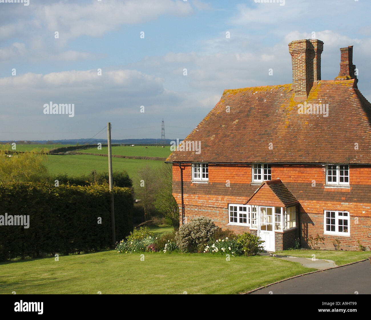 Wealden Cottage and Countryside Herstmonceux East Sussex England Stock Photo