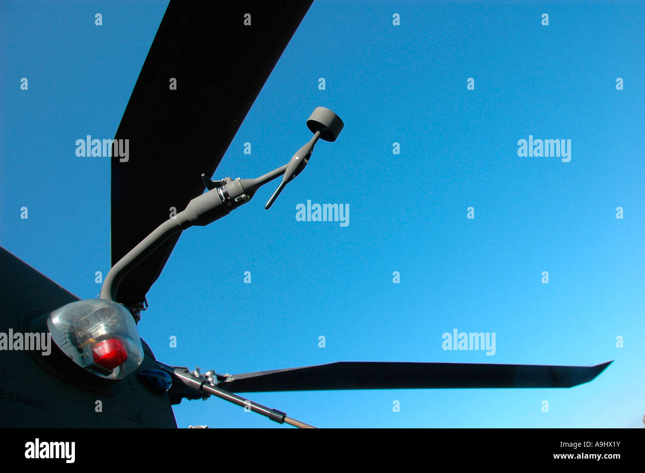 Army Cobra AH 64D Gunship Helicopter rotor speed indicator Stock Photo