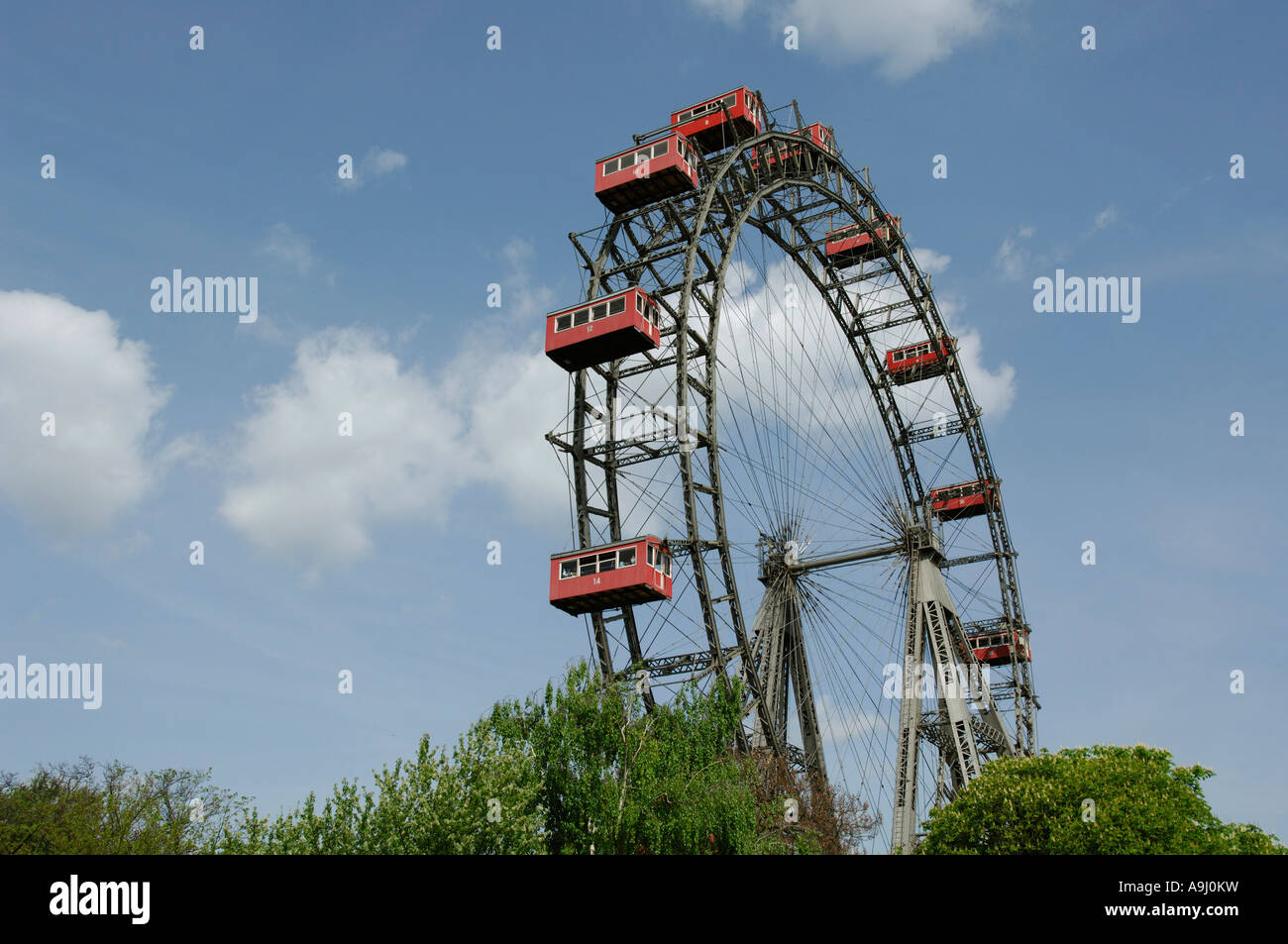 Giant wheel, Wiener Prater, amusement park, Vienna, Vienna, Austria Stock Photo
