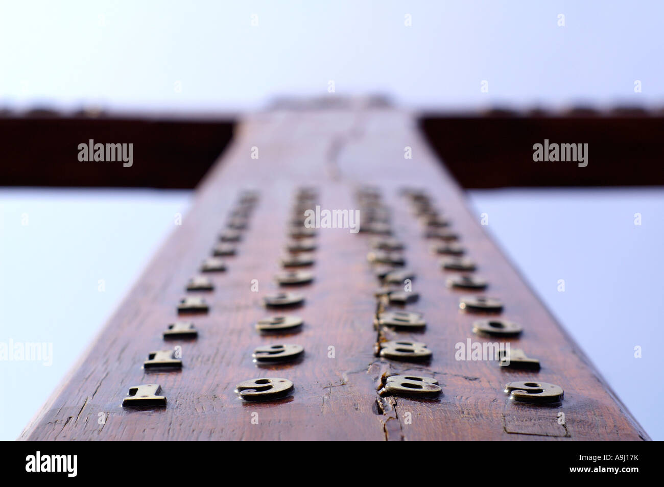 Cross With Important Dates For Polish History In Front Of Jozef 