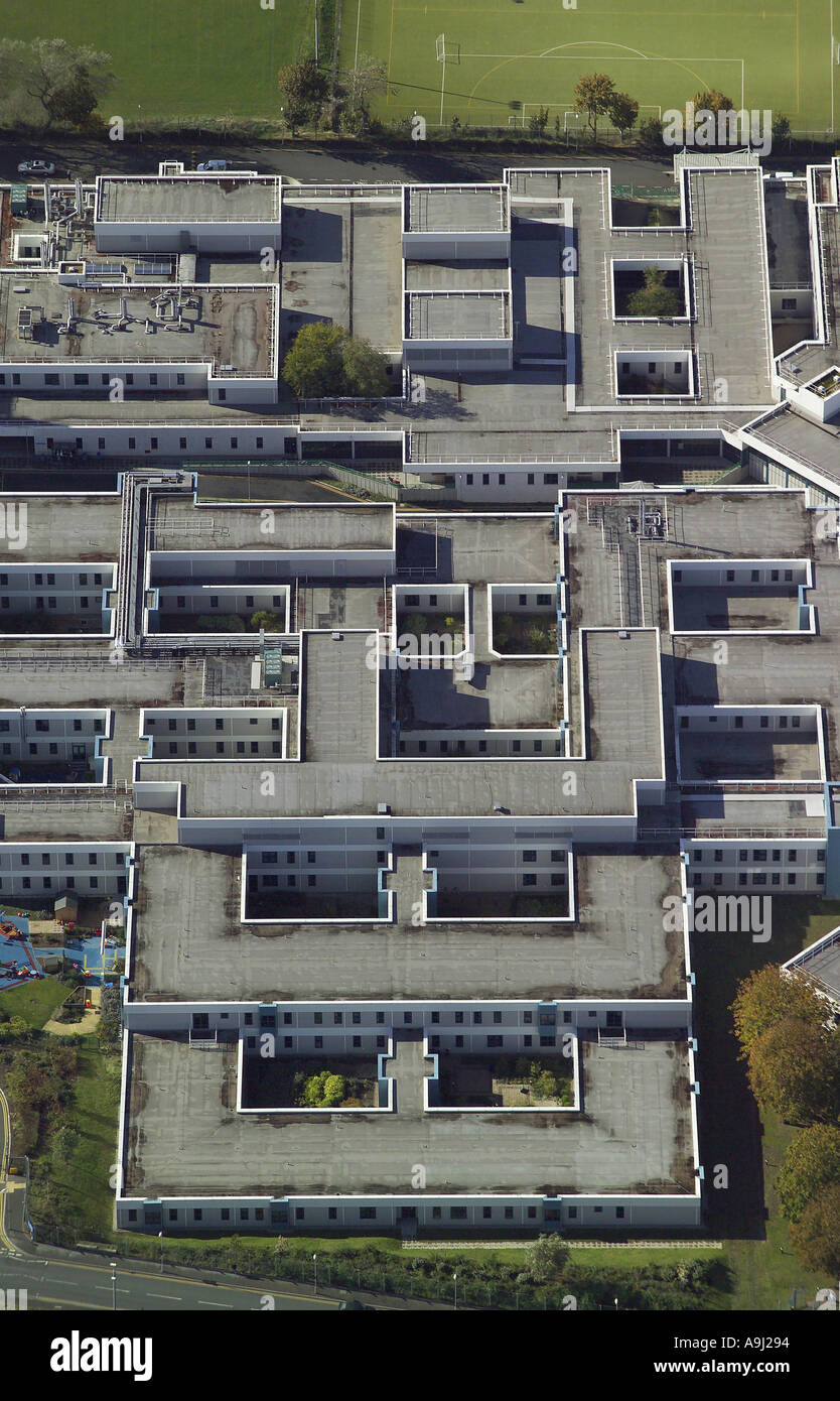 Aerial view of Queen Elizabeth Hospital in Woolwich, South London. Stock Photo