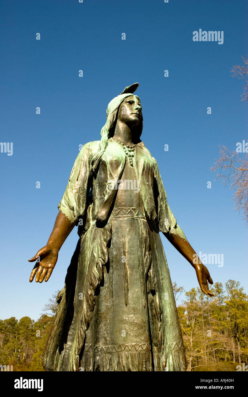 Virginia Historic Jamestowne jamestown Pocahontas statue Virginia