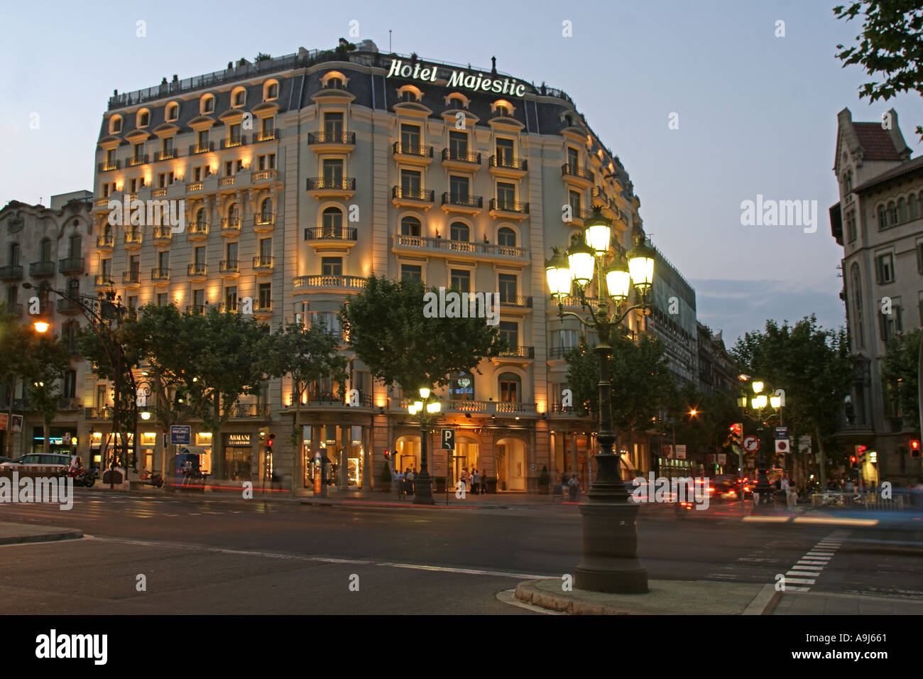 ESP Spanien Barcelona Hotel Majestic Passeig de Gracia  Stock Photo