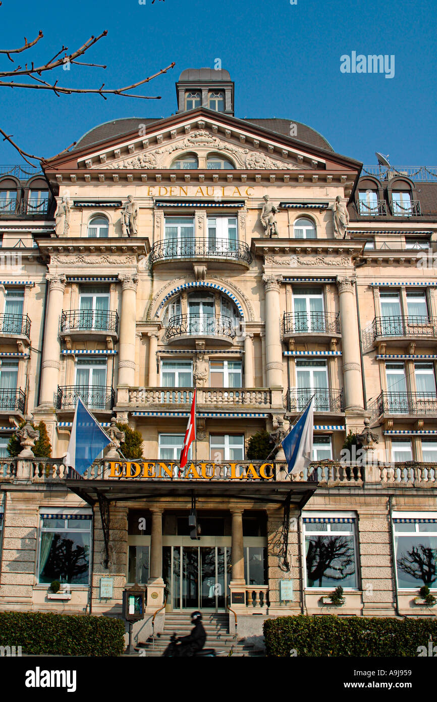 Switzerland Zurich Hotel Eden Au Lac  Stock Photo