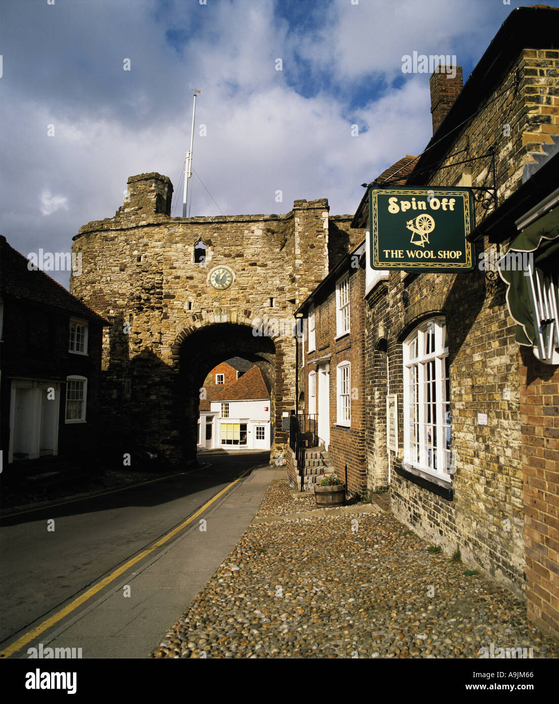 The Land Gate on the north east wall to the Ancient Port of Rye on the Sussex coast England Stock Photo
