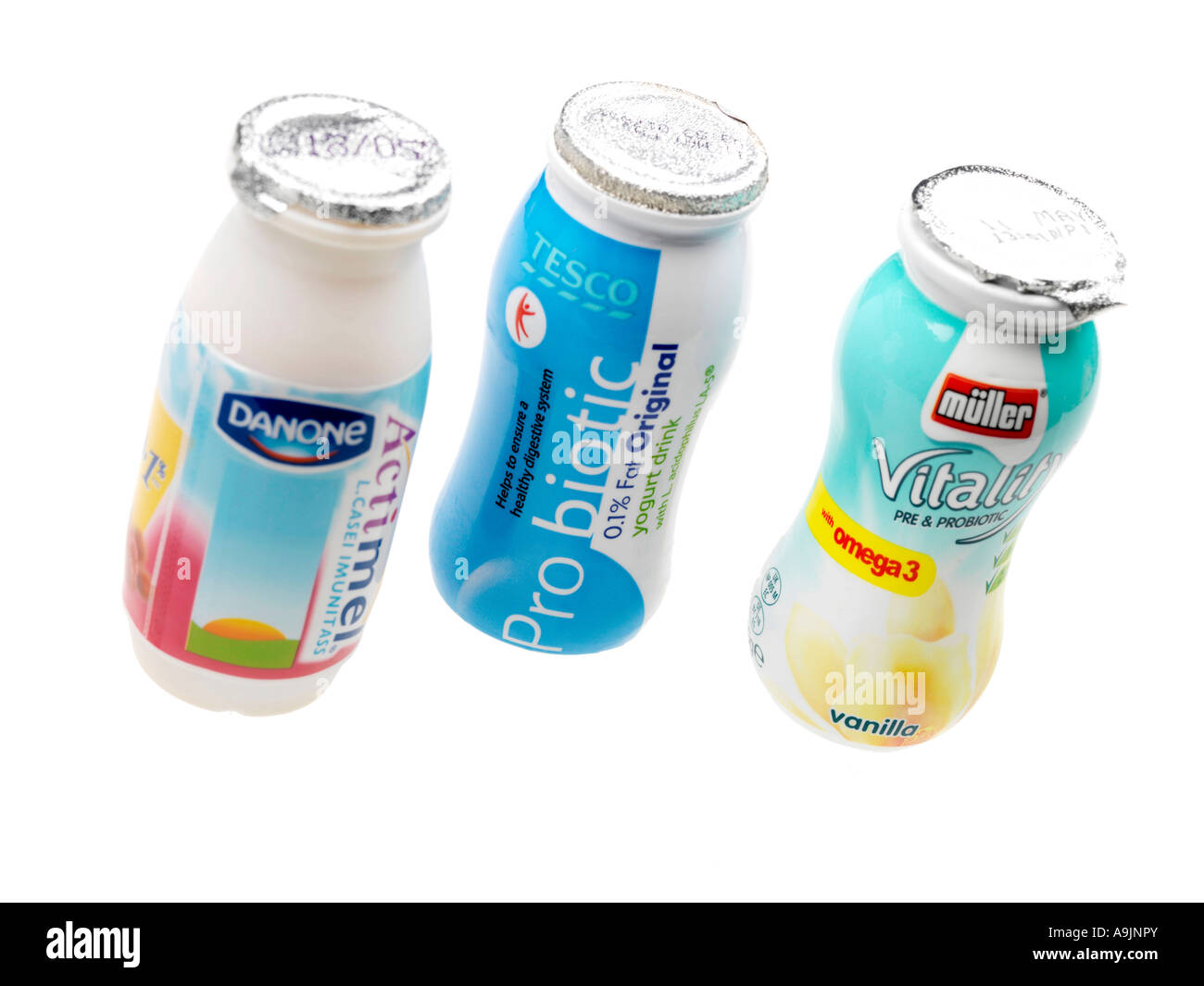 Probiotic Yogurt Drinks Stock Photo Alamy