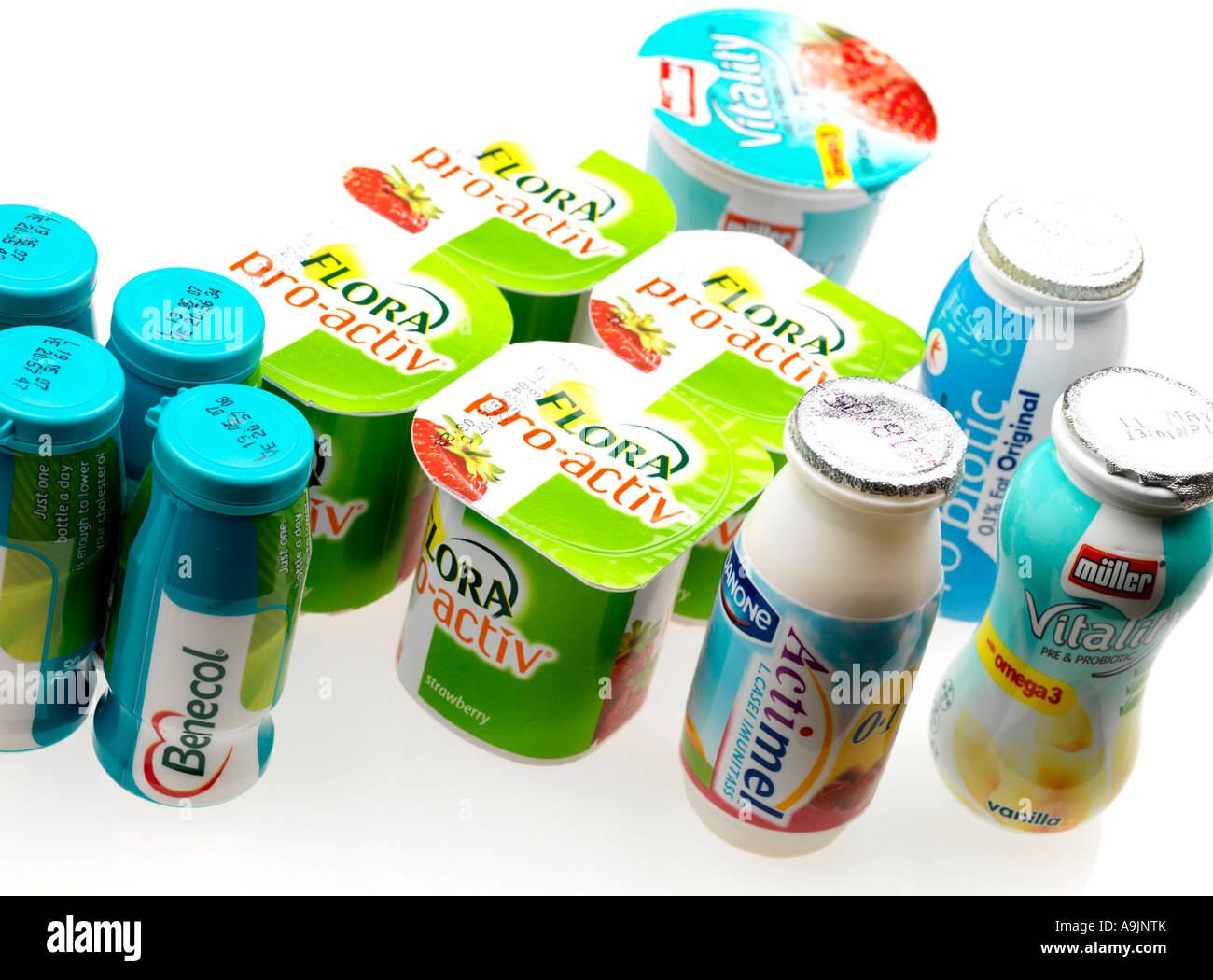 Probiotic Yogurt Drinks Stock Photo Alamy