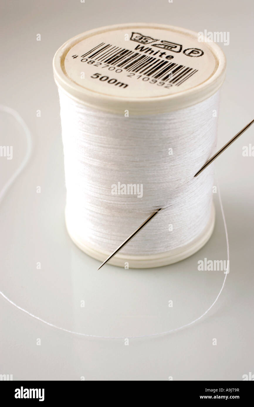 White cotton reel Stock Photo Alamy