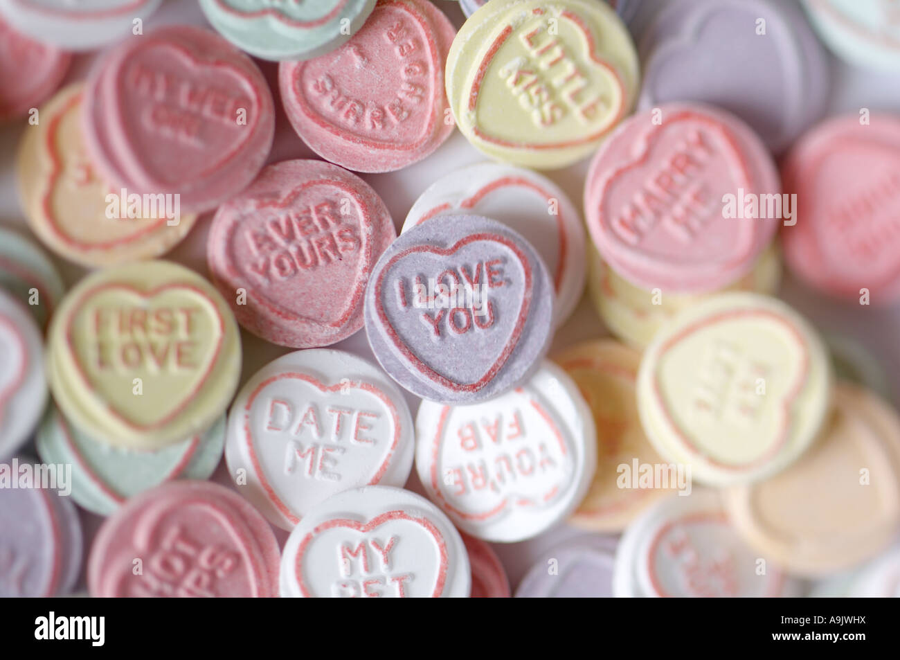 'I love you' love hearts Stock Photo