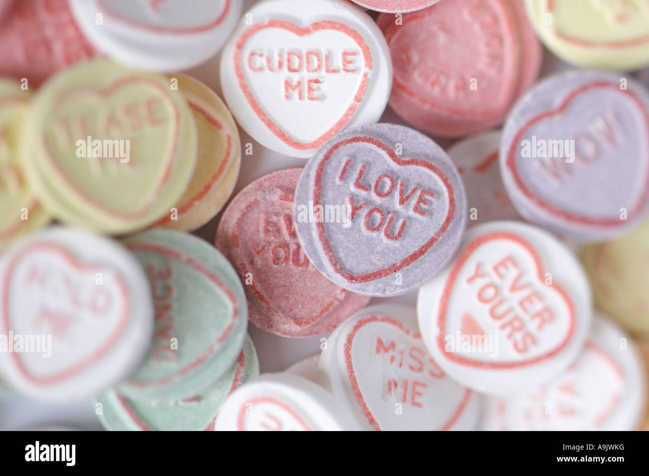 ever yours, i love you, love hearts. valentines. romance. sweets Stock Photo