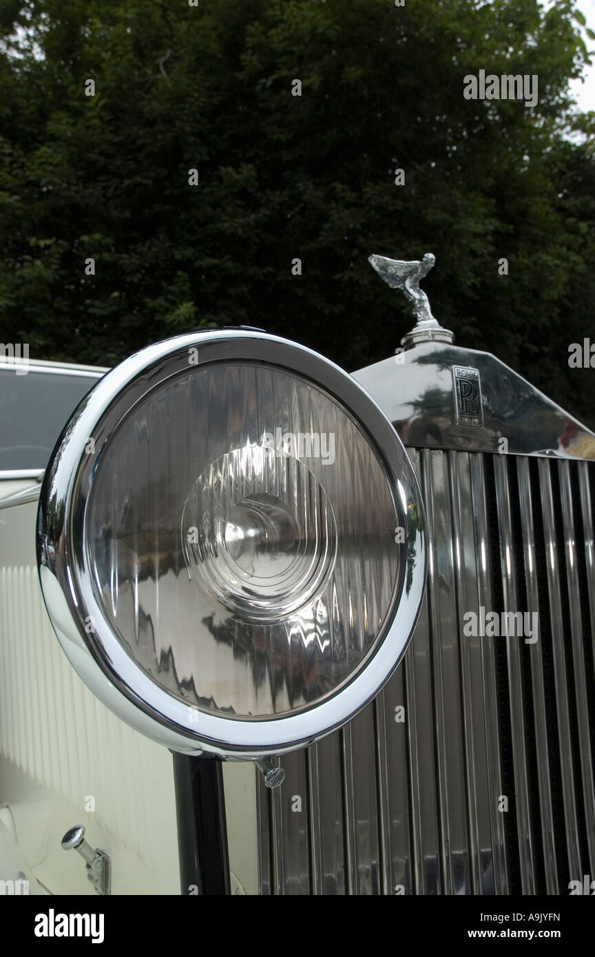 Close up detail of a vintage Rolls Royce car Stock Photo