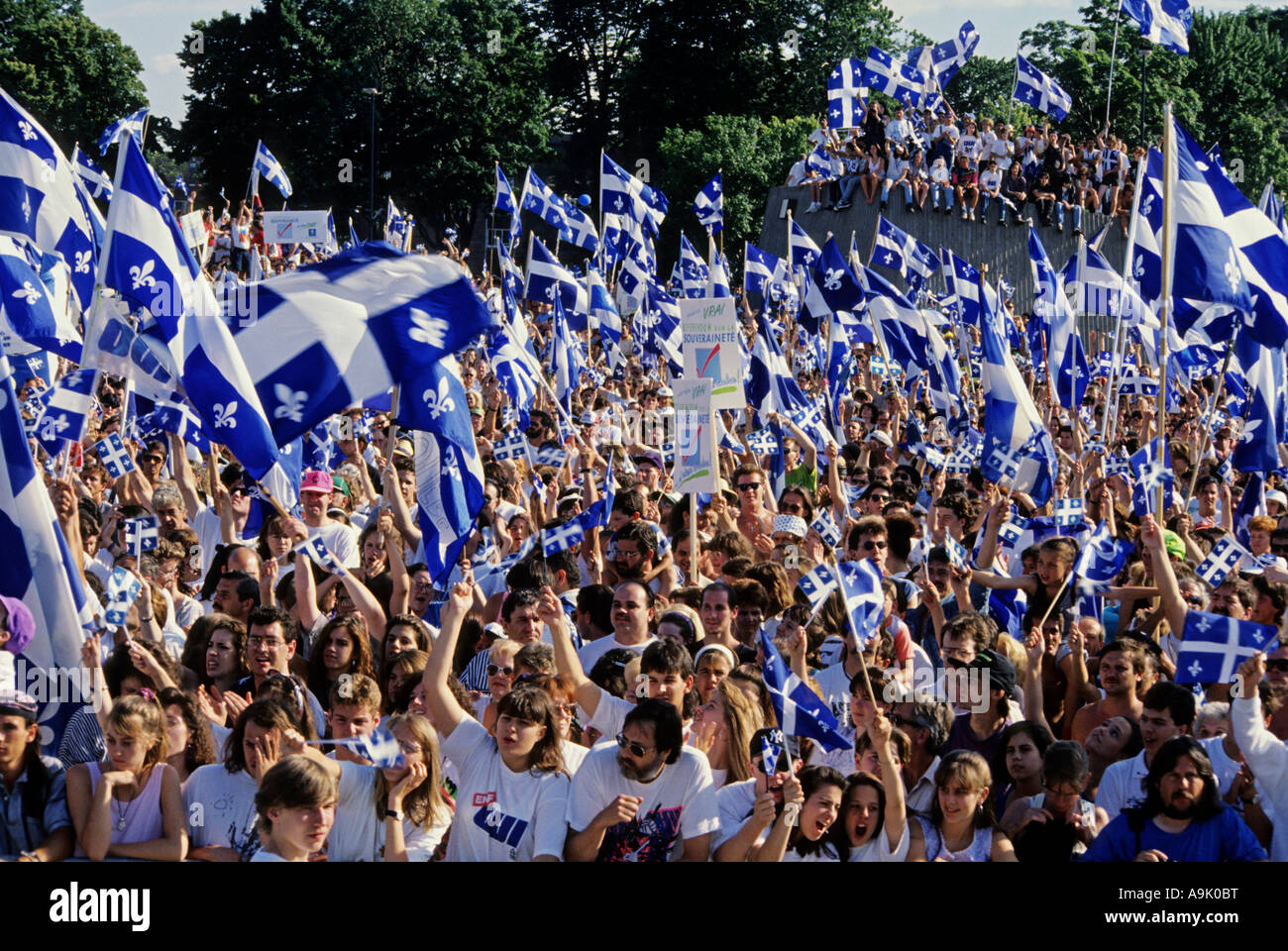 Saint Jean Baptiste celebrations Montreal Quebec Stock Photo - Alamy