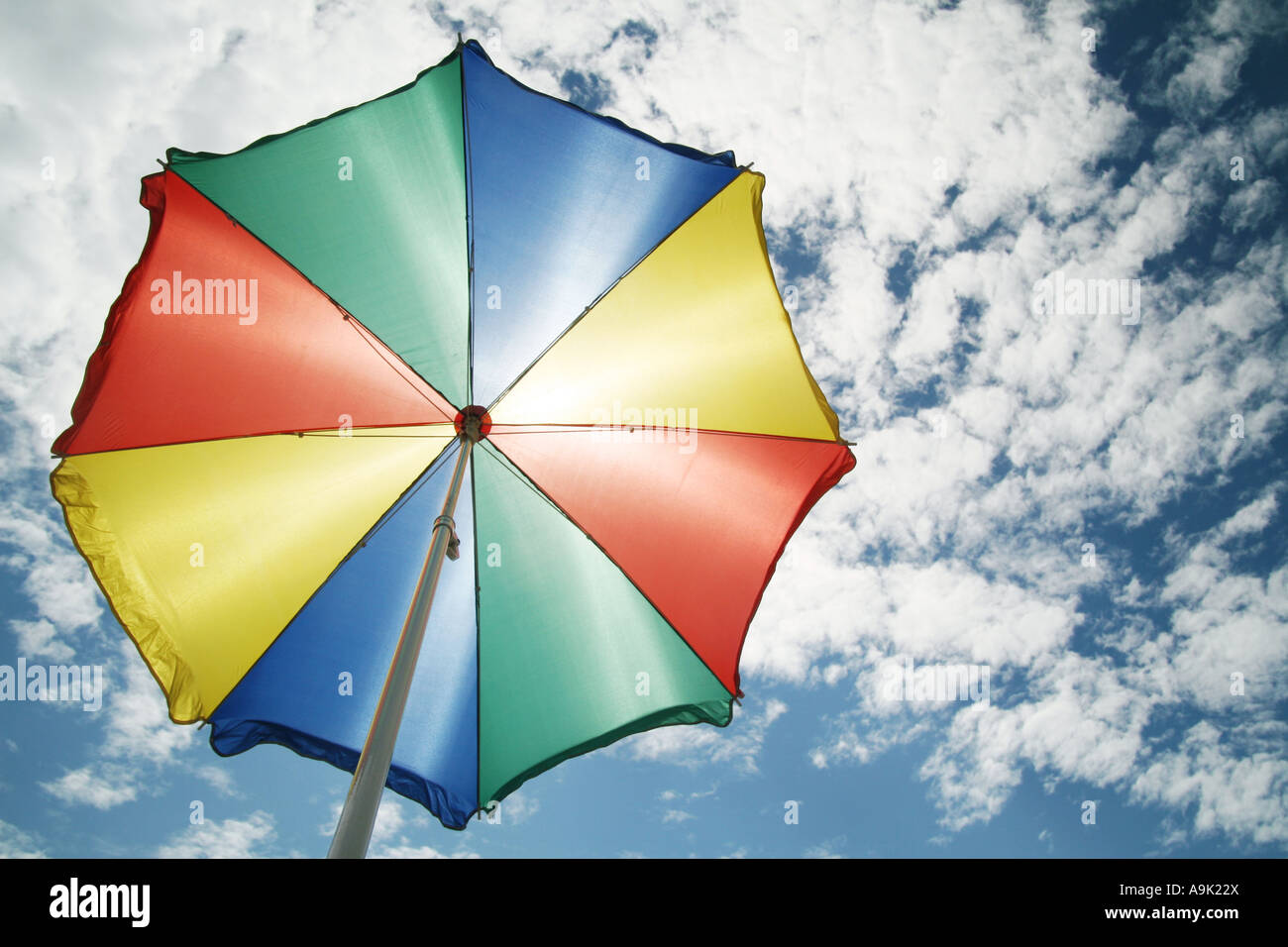 colourful beach umbrella Stock Photo - Alamy