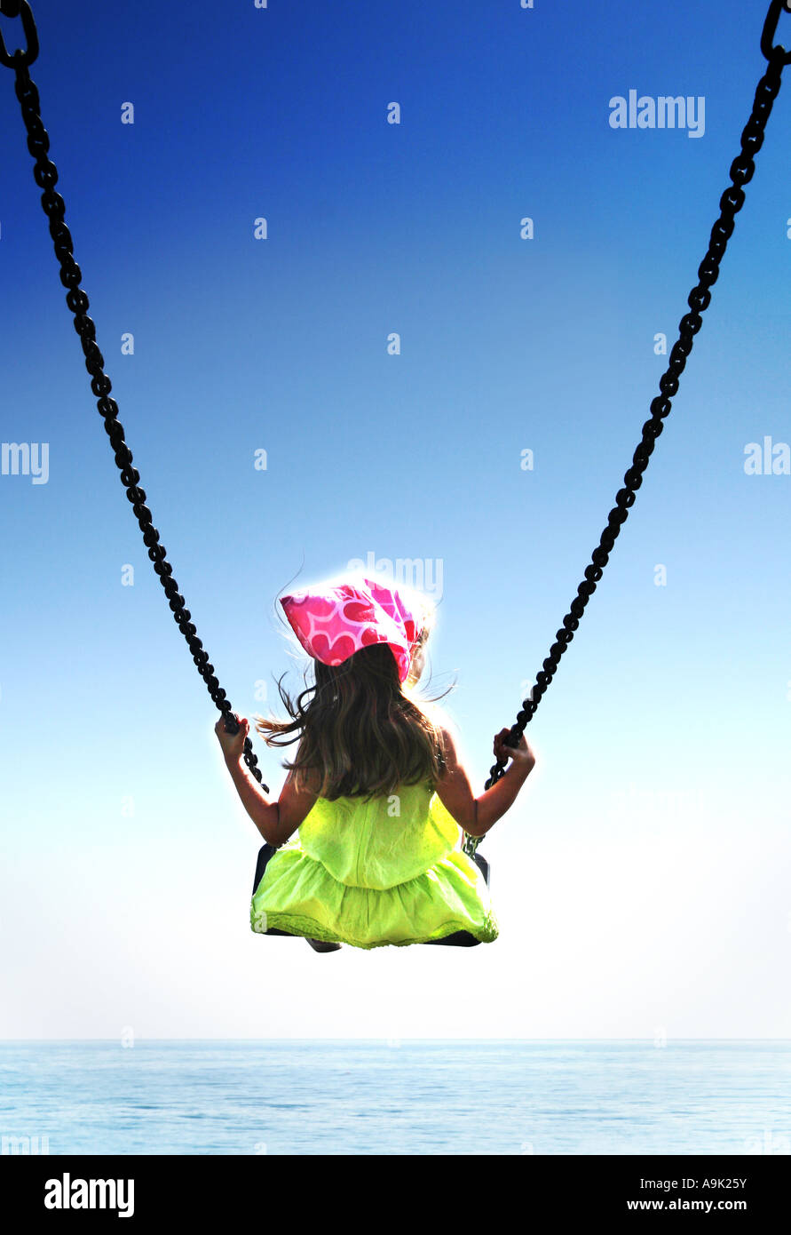 Girl on swing hi-res stock photography and images - Alamy