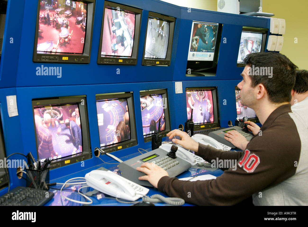 casino secret security monitoring monitor camera cctv no prohibit Stock  Photo - Alamy