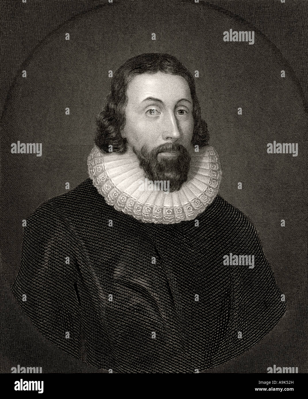 John Winthrop, 1587/1588 - 1649. English born Puritan who became first Governor of Massachusetts Bay Colony. Stock Photo