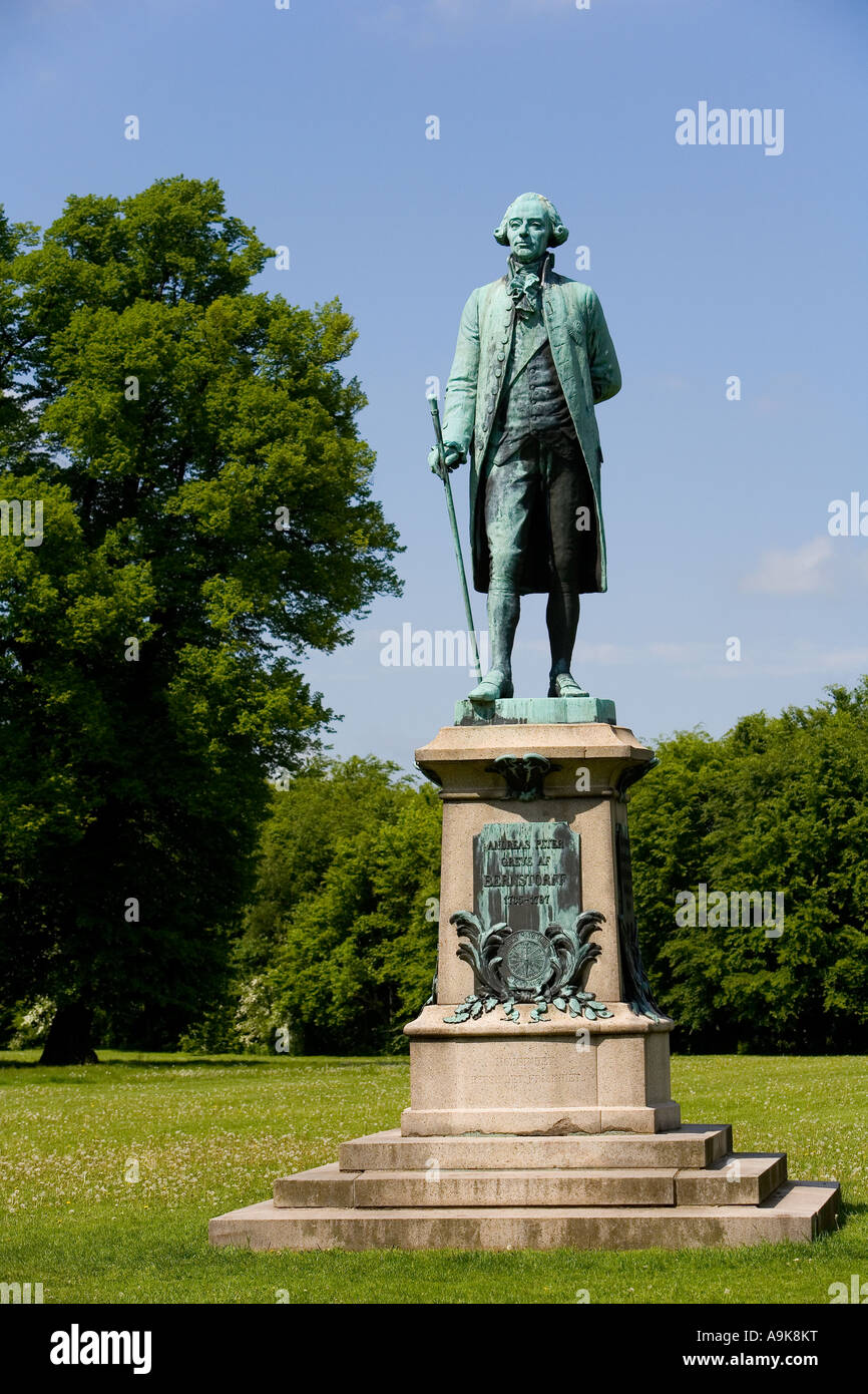 Statue of Andreas Peter count of Bernstorff Stock Photo
